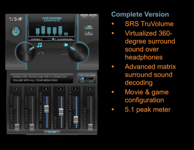 SRS Audio Essentials SRS Audio Essentials