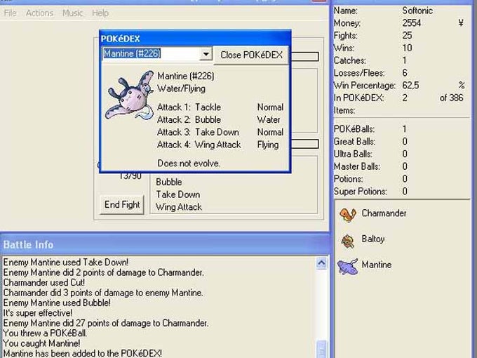 Pokémon Simulator Pokémon Simulator