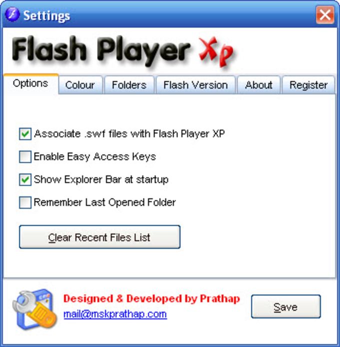 Flash player xp 2.01 installation password