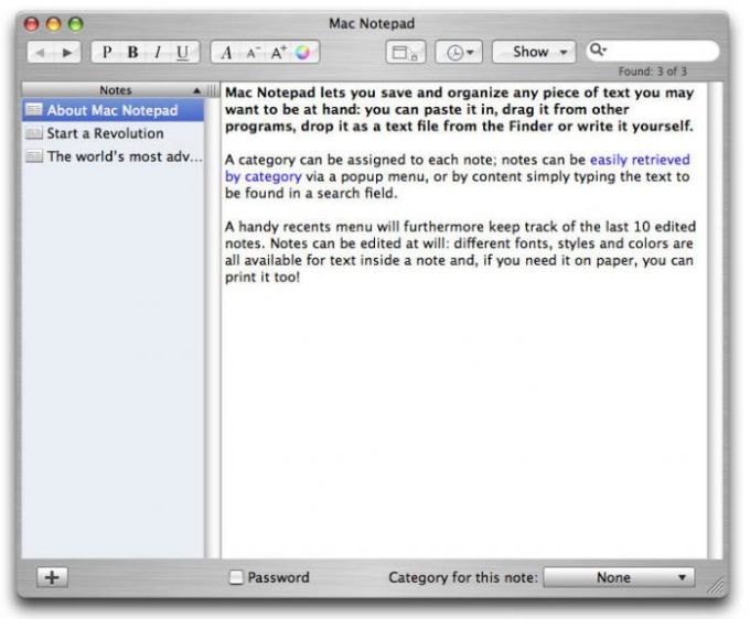 notepad for mac widget