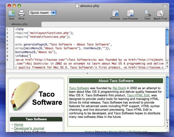Taco HTML Edit Taco HTML Edit