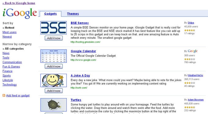 iGoogle iGoogle