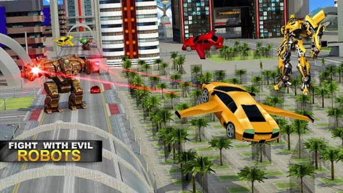 Real Robot Car Transformer War Real Robot Car Transformer War