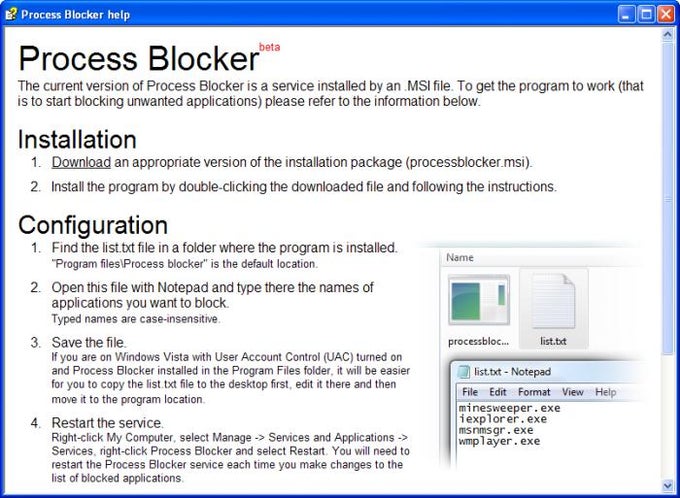 Process Blocker Process Blocker