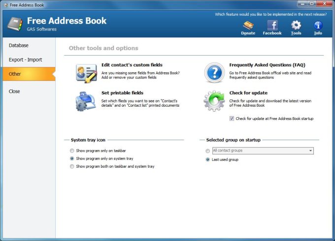 contact book software
