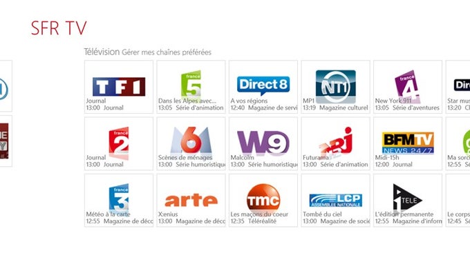 SFR TV pour Windows 10