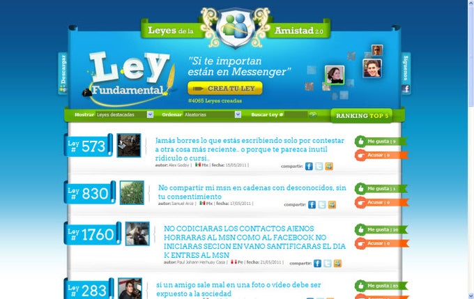 Messenger: Leyes de la Amistad 2.0