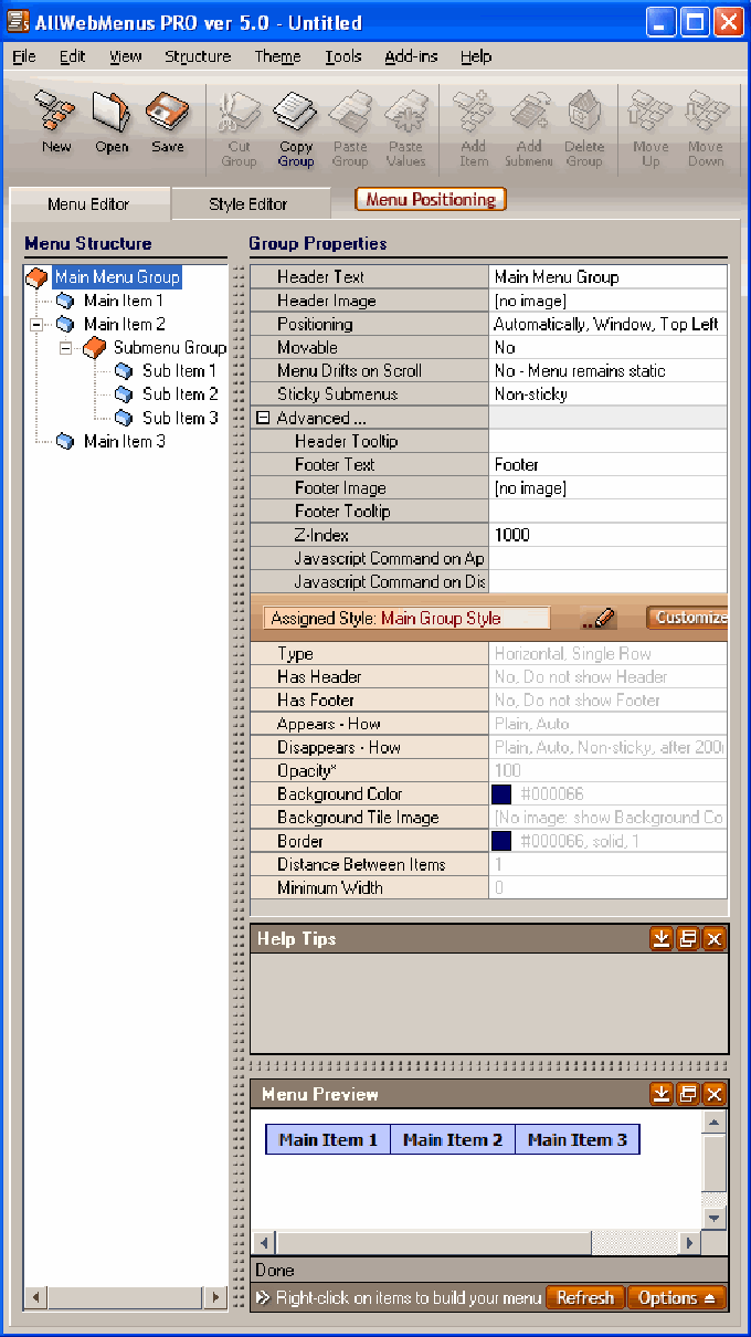 AllWebMenus AllWebMenus