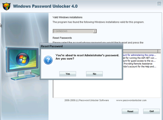 windows password unlocker 4.0 iso