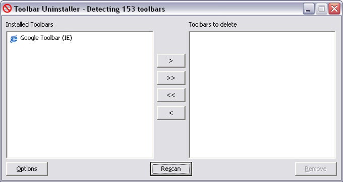 Toolbar Uninstaller Toolbar Uninstaller
