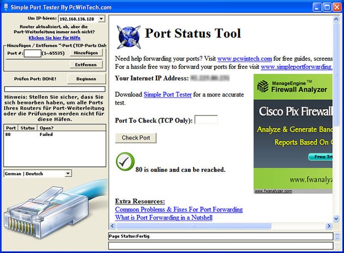 Simple Port Tester Simple Port Tester