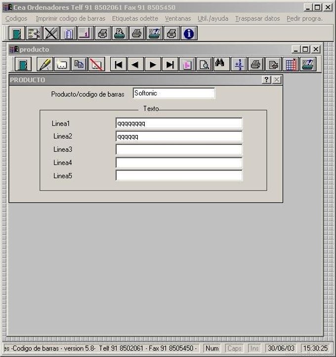 Codigo de barras Impresion