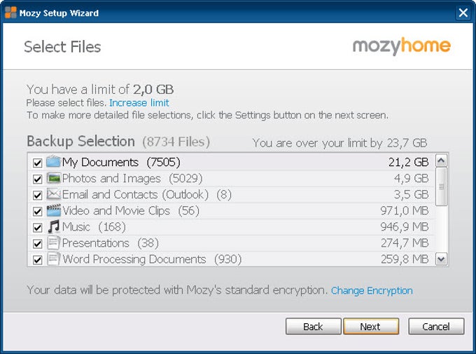 MozyHome Backup MozyHome Backup