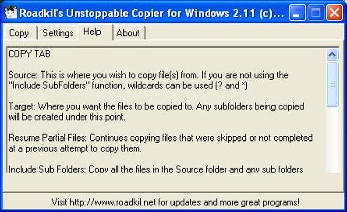 Roadkil's Unstoppable Copier Roadkil's Unstoppable Copier