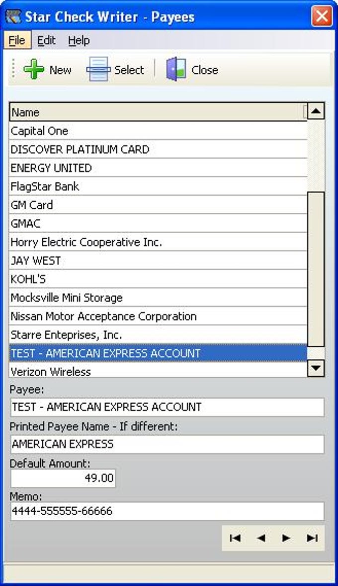 Star Check Writer Star Check Writer