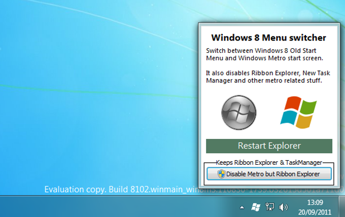 Windows 8 Menu Switcher Windows 8 Menu Switcher