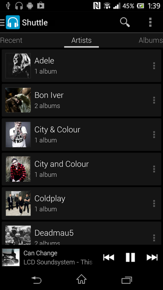 download shuttle music player for android
