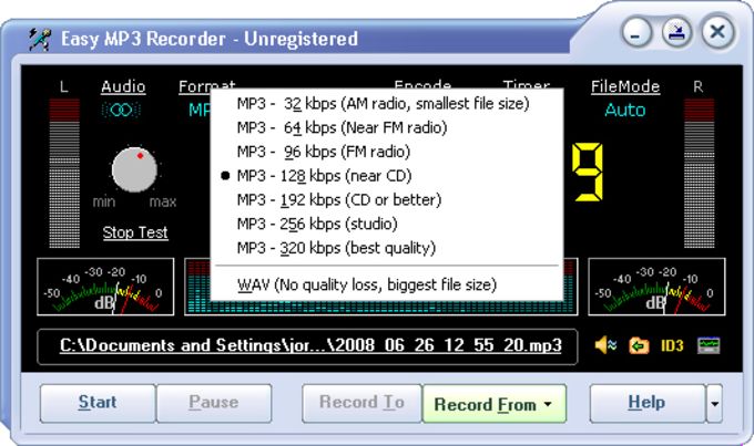 mp3 audio recorder device with uploads to email