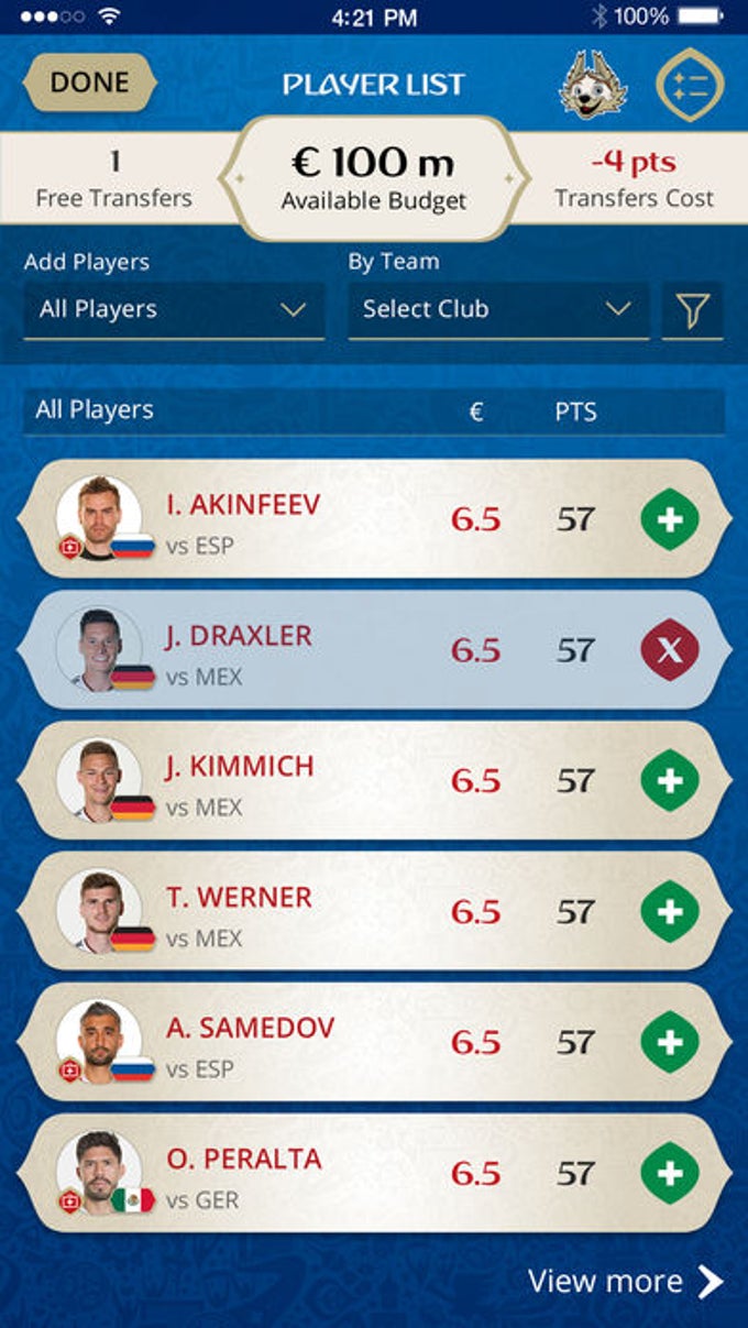 FIFA World Cup™ Fantasy FIFA World Cup™ Fantasy