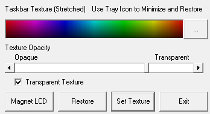 Taskbar Texturizer Taskbar Texturizer