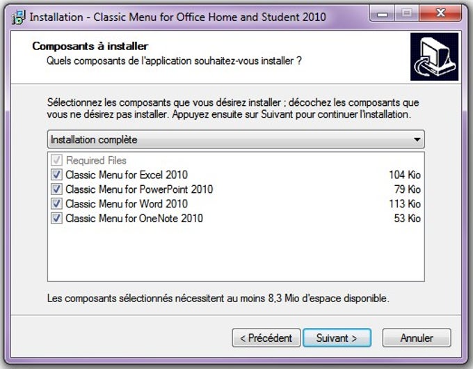 Classic Menu pour Office Famille et Etudiant 2010 Classic Menu pour Office Famille et Etudiant 2010