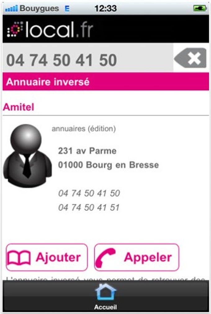 Annuaire Inversé