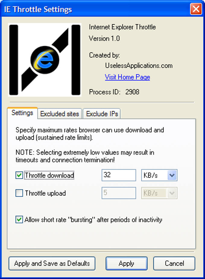 IE Throttle IE Throttle