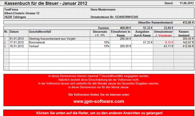 Excel Kassenbuch Excel Kassenbuch