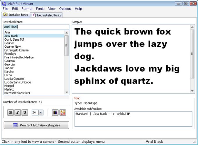 download amp font viewer
