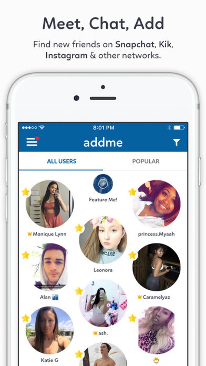 AddMe - Kik & Snapchat Friends AddMe - Kik & Snapchat Friends