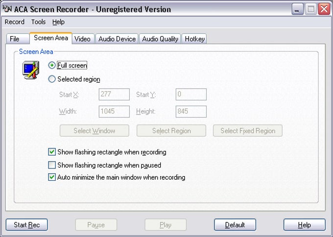 ACA Screen Recorder ACA Screen Recorder