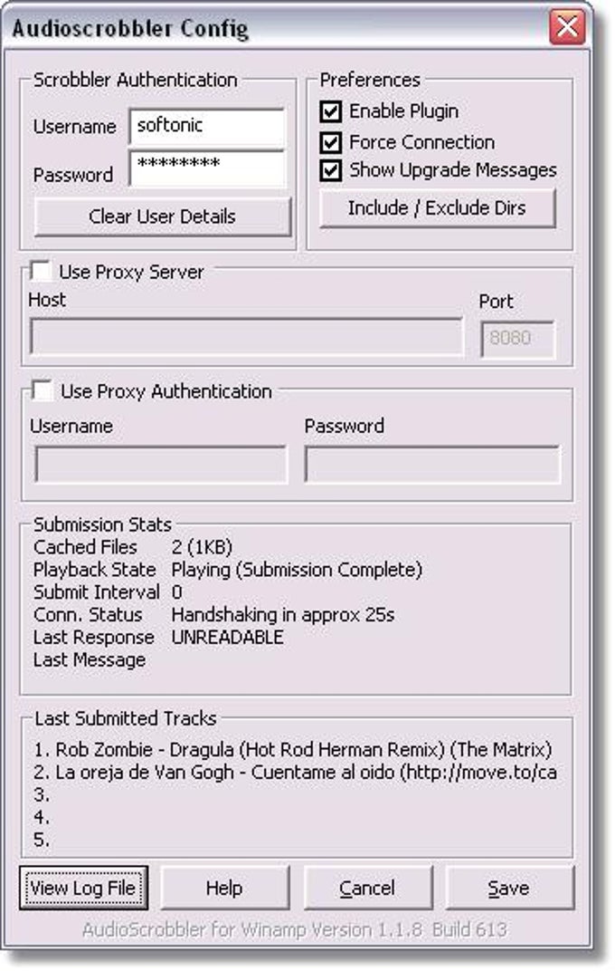 Audioscrobbler for Winamp Audioscrobbler for Winamp
