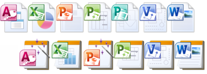 Iconos del paquete Office 2010 - messenger es gratis