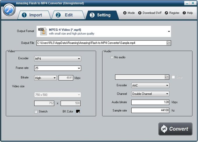 Amazing Flash to MP4 Converter