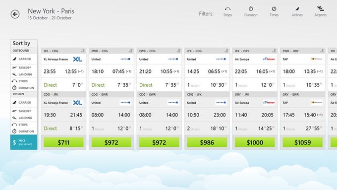 Skyscanner na Windows 10 Skyscanner na Windows 10