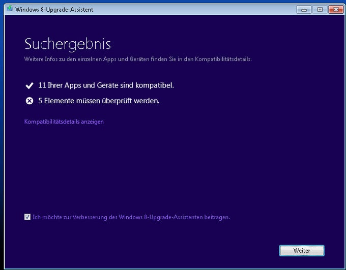Windows 8 Upgrade-Assistent Windows 8 Upgrade-Assistent