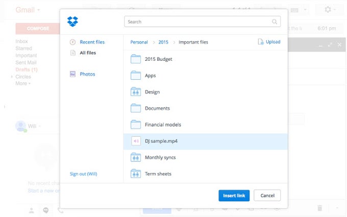 Dropbox for Gmail Dropbox for Gmail