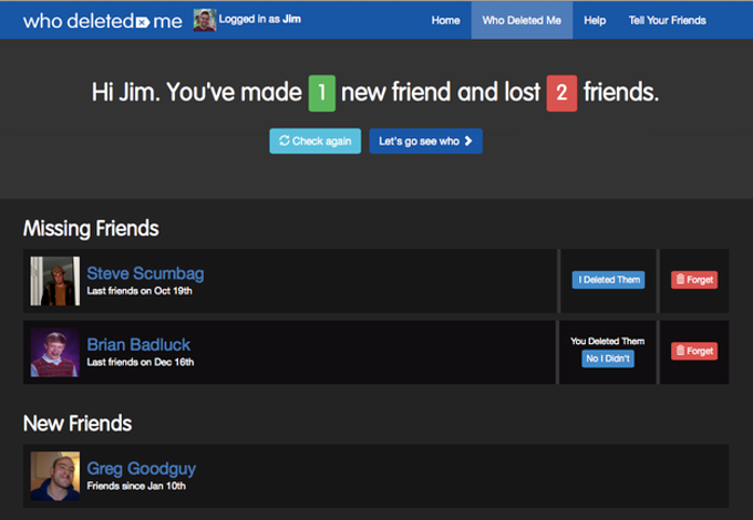 Who Deleted Me on Facebook Who Deleted Me on Facebook