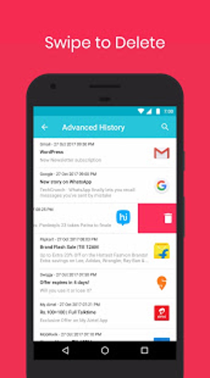 Notification History Log Notification History Log