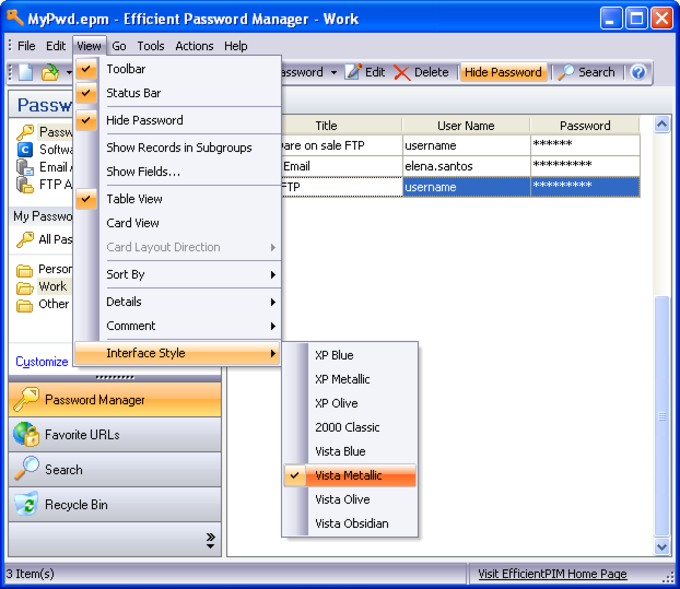Efficient Password Manager - Download