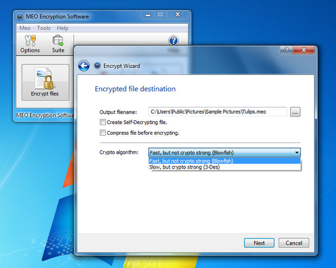 MEO Free Encryption Software