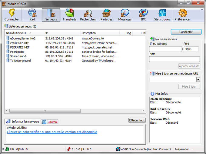 Serveurs eMule Serveurs eMule