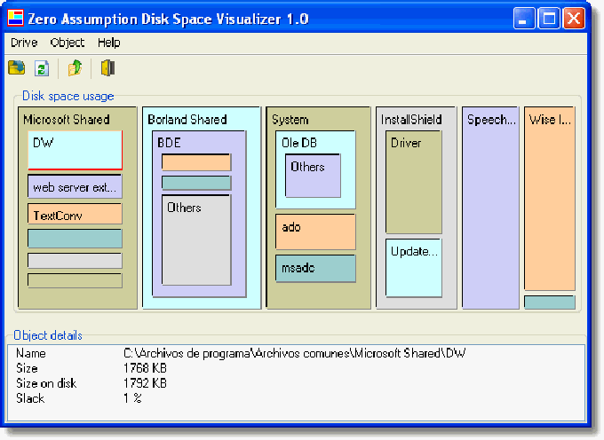 Zero Assumption Disk Space Visualizer - Descargar