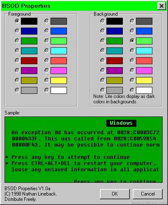BSOD Properties BSOD Properties