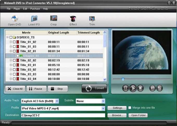 Nidesoft DVD to iPod Converter Nidesoft DVD to iPod Converter
