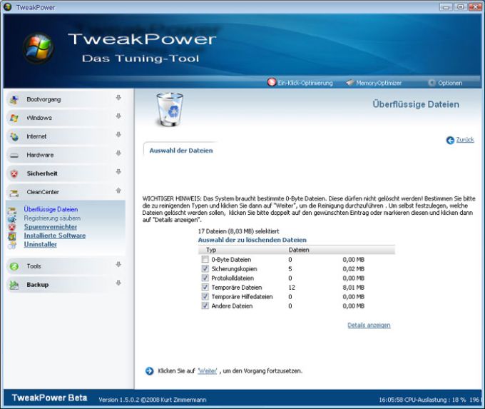 TweakPower 2.042 for windows download