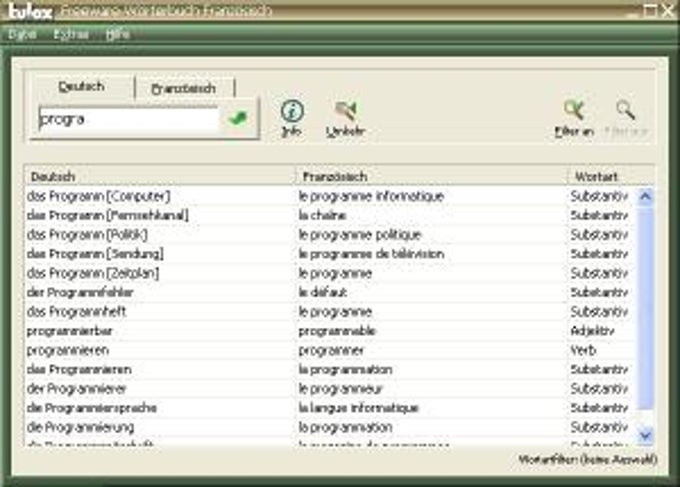 tulox Freeware-Wörterbuch tulox Freeware-Wörterbuch