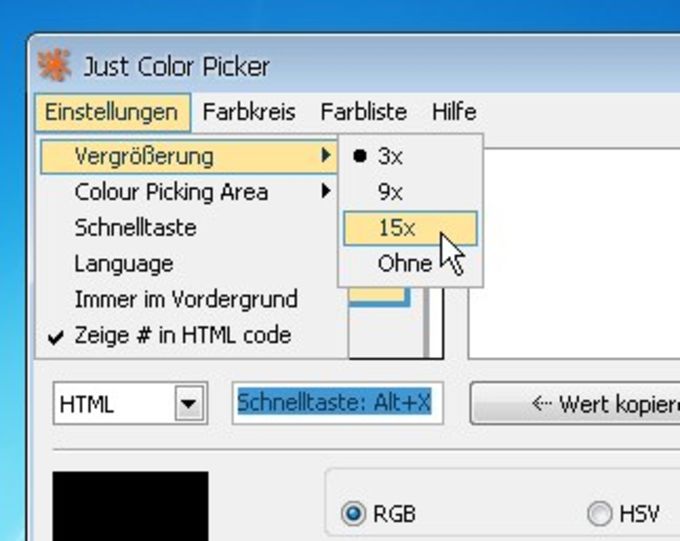 just color picker how to use