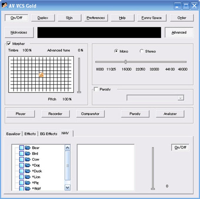 AV Voice Changer Software AV Voice Changer Software