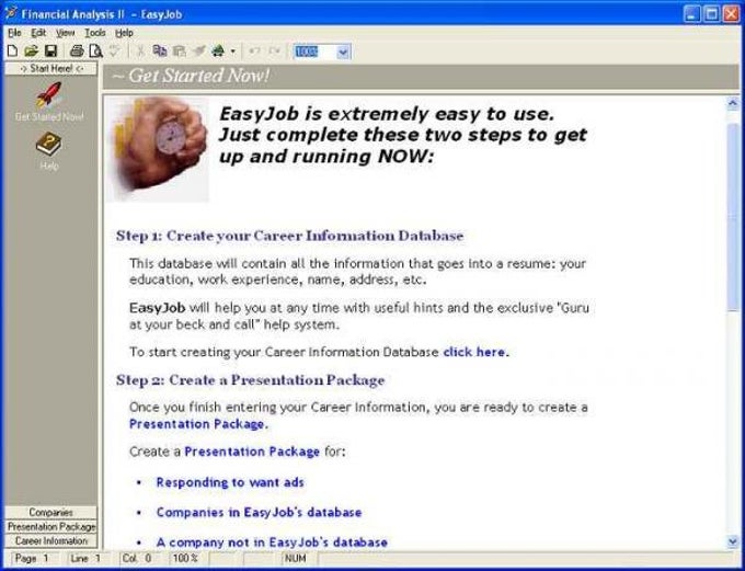easy job resume